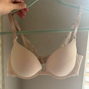 Soma Women's Cream Lace Accent Bra